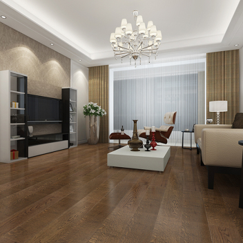 德尔 多层实木木地板 栎木时年7号 深棕色